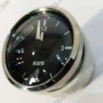 KUS CLOCK BLACK FACE WITH STAINLESS STEEL RING 52MM-2