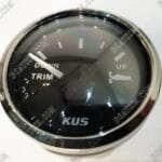 KUS TRIM GAUGE BLACK FACE WITH STAINLESS STEEL RING 52MM-1